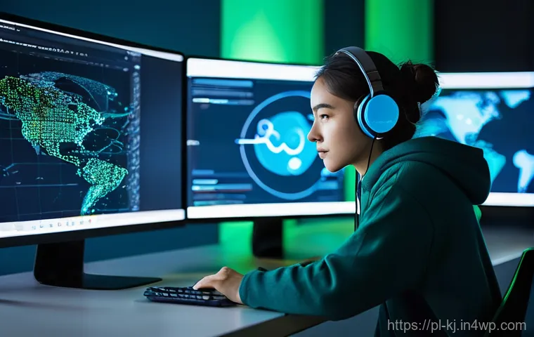 웹 기술을 활용한 비디오 스트리밍 서비스 구축 - **Prompt:** A focused young woman, in her late 20s, wearing stylish but comfortable tech-wear (such ...